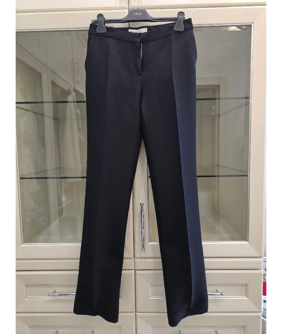 CHRISTIAN DIOR Черные шерстяные брюки узкие, фото 10