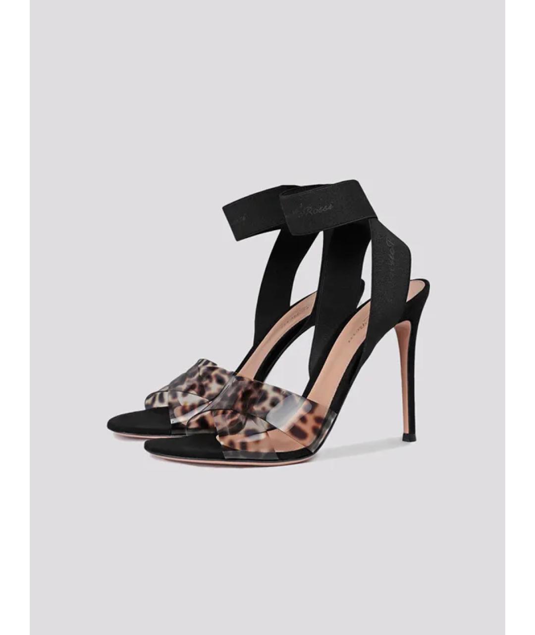 GIANVITO ROSSI Черные босоножки из лакированной кожи, фото 2