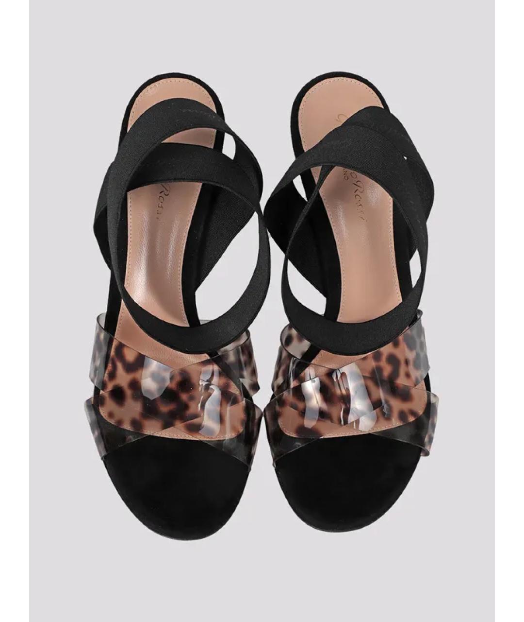 GIANVITO ROSSI Черные босоножки из лакированной кожи, фото 4