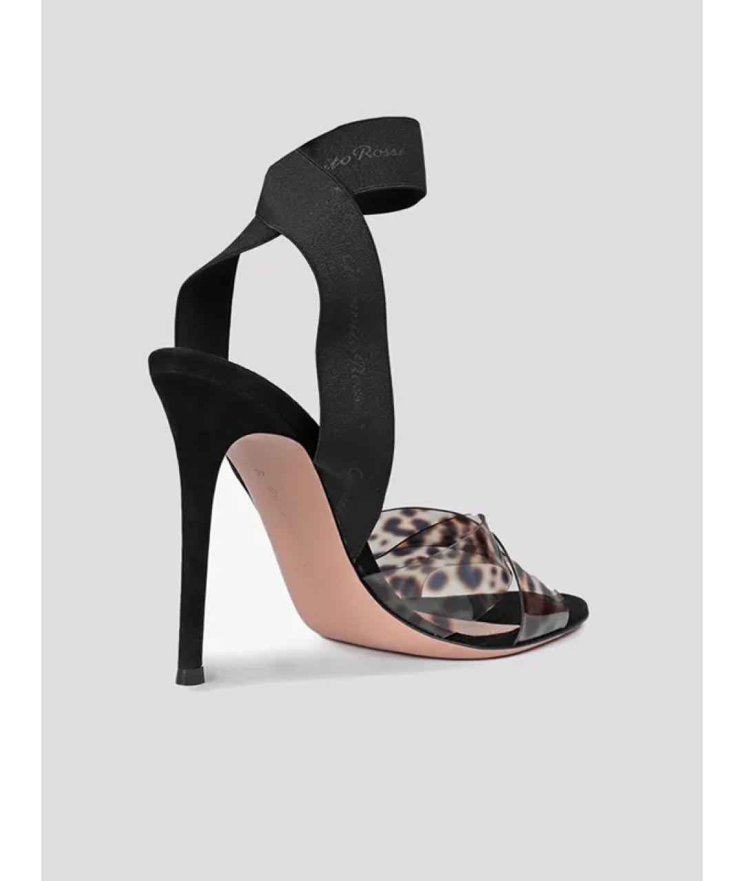 GIANVITO ROSSI Черные босоножки из лакированной кожи, фото 3