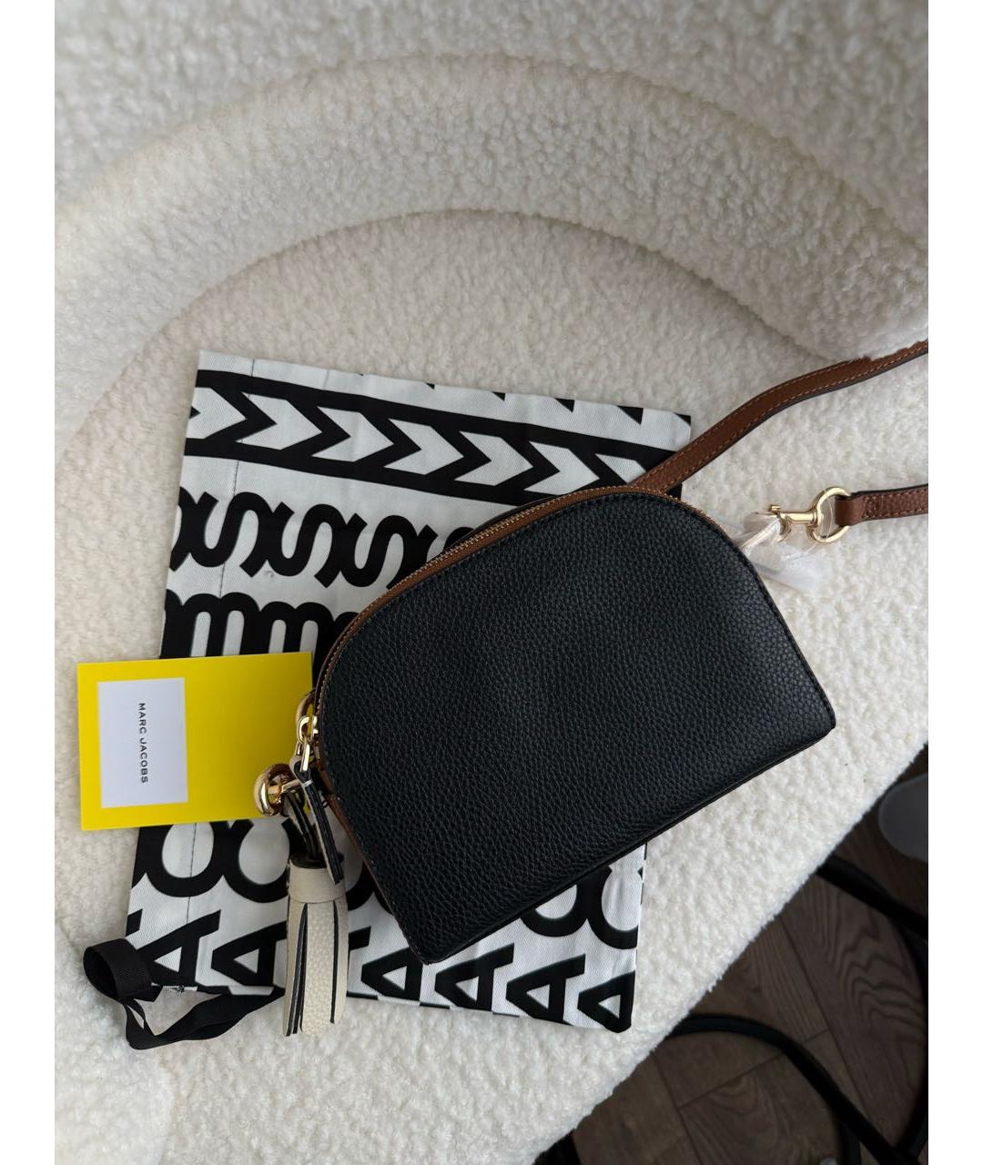 MARC JACOBS Черная кожаная сумка через плечо, фото 3