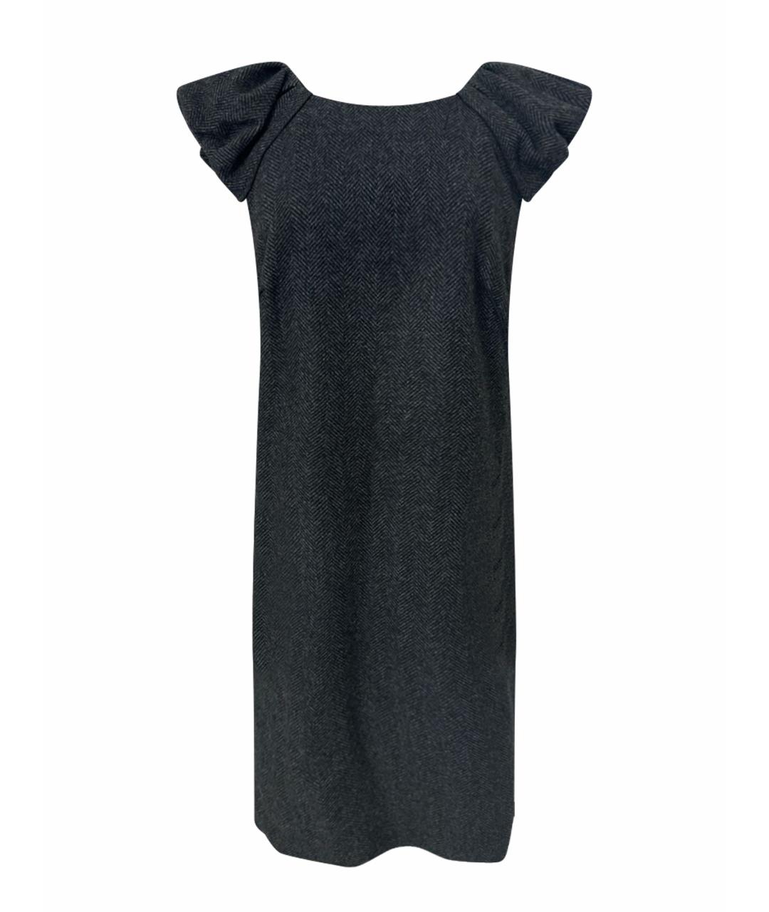 DOLCE&GABBANA Антрацитовое шерстяное повседневное платье, фото 1