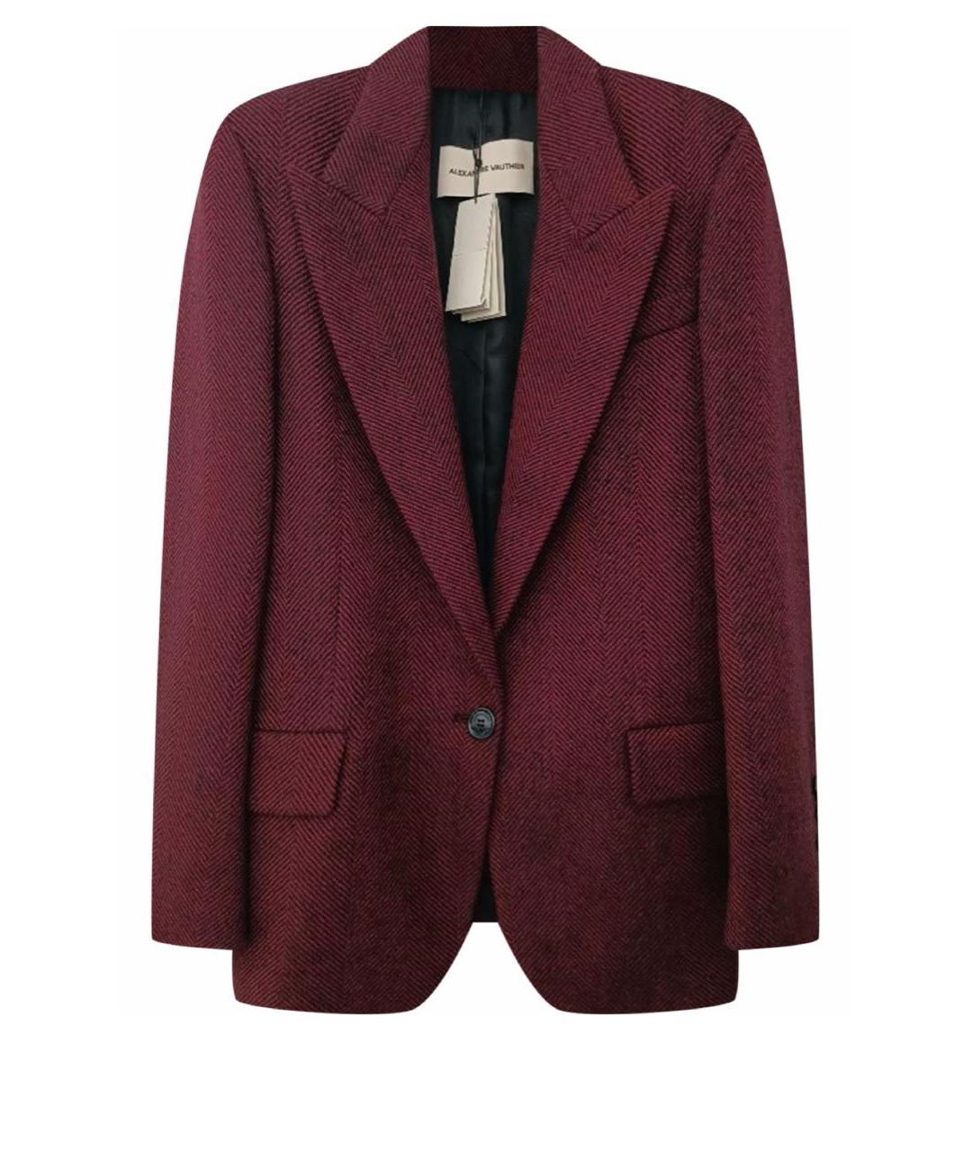 ALEXANDRE VAUTHIER Бордовый шерстяной жакет/пиджак, фото 7