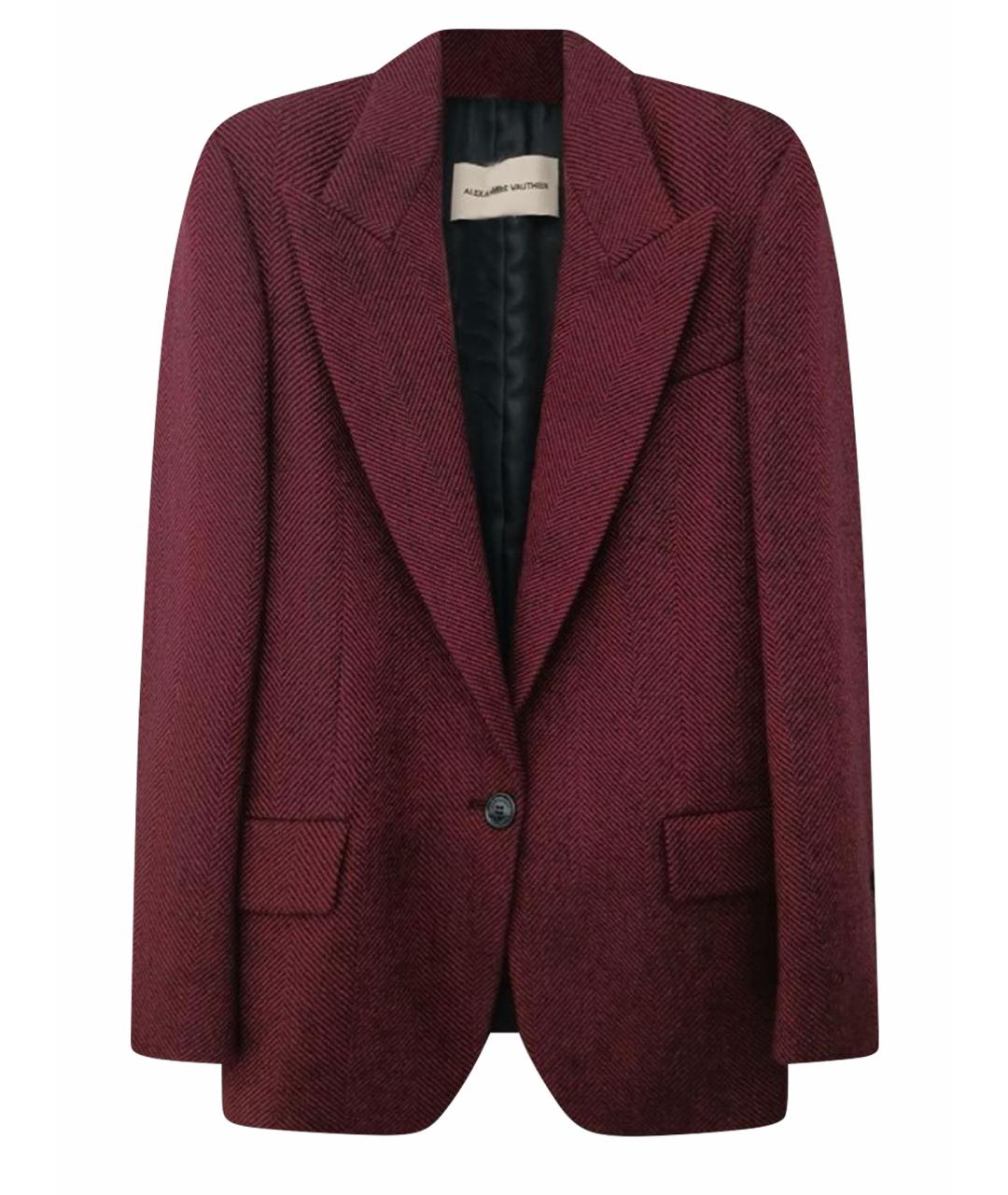 ALEXANDRE VAUTHIER Бордовый шерстяной жакет/пиджак, фото 1