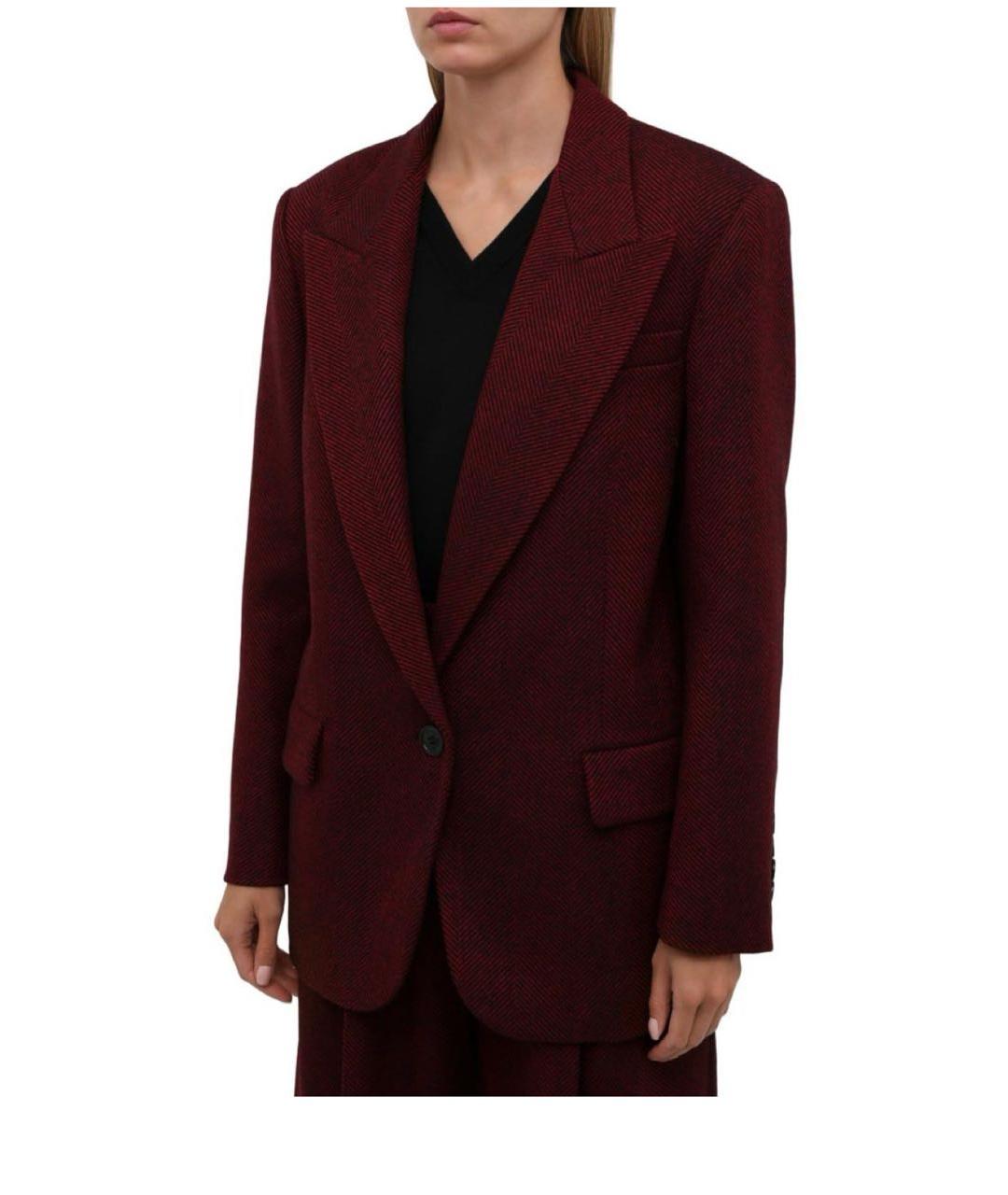ALEXANDRE VAUTHIER Бордовый шерстяной жакет/пиджак, фото 5