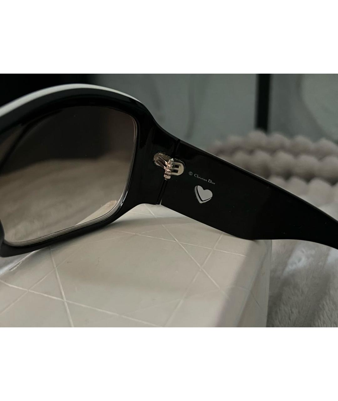 CHRISTIAN DIOR Черные пластиковые солнцезащитные очки, фото 6
