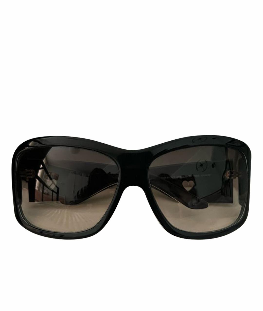 CHRISTIAN DIOR Черные пластиковые солнцезащитные очки, фото 1