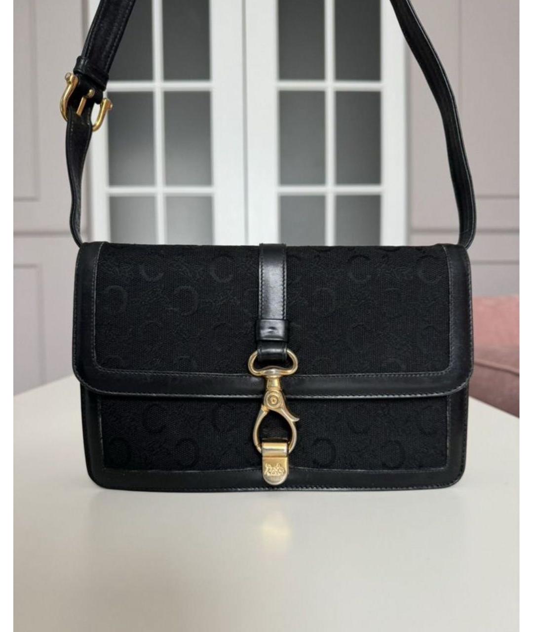 CELINE Черная кожаная сумка через плечо, фото 5