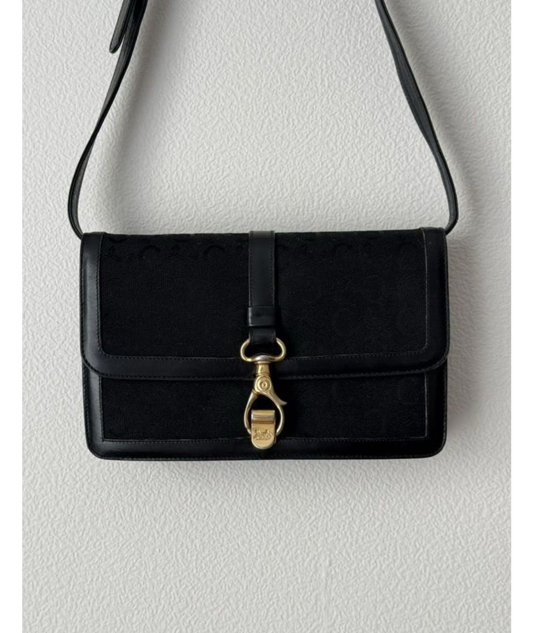 CELINE Черная кожаная сумка через плечо, фото 9