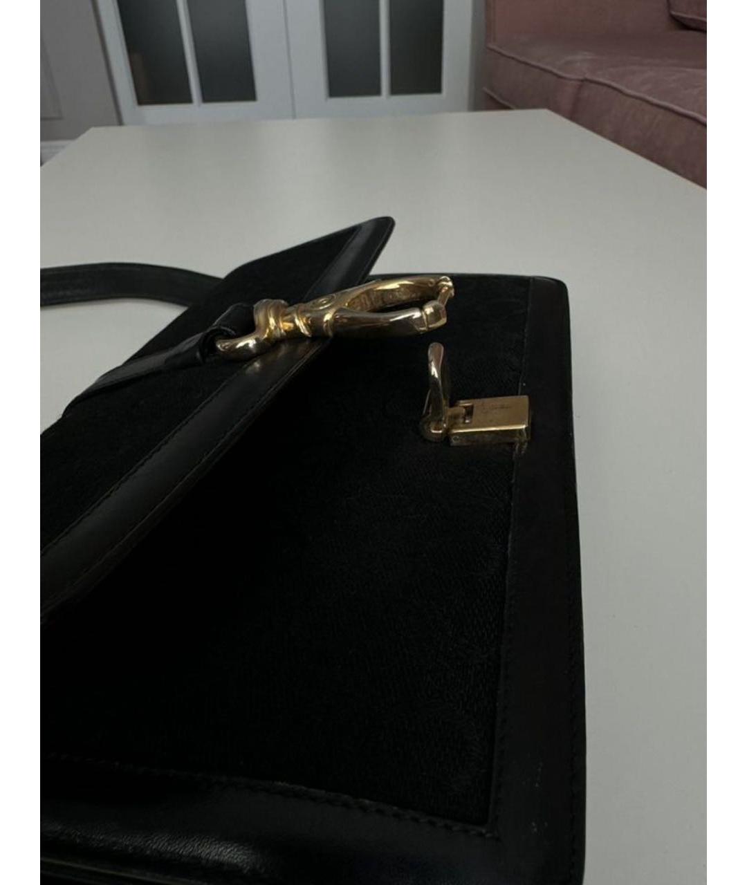 CELINE Черная кожаная сумка через плечо, фото 8