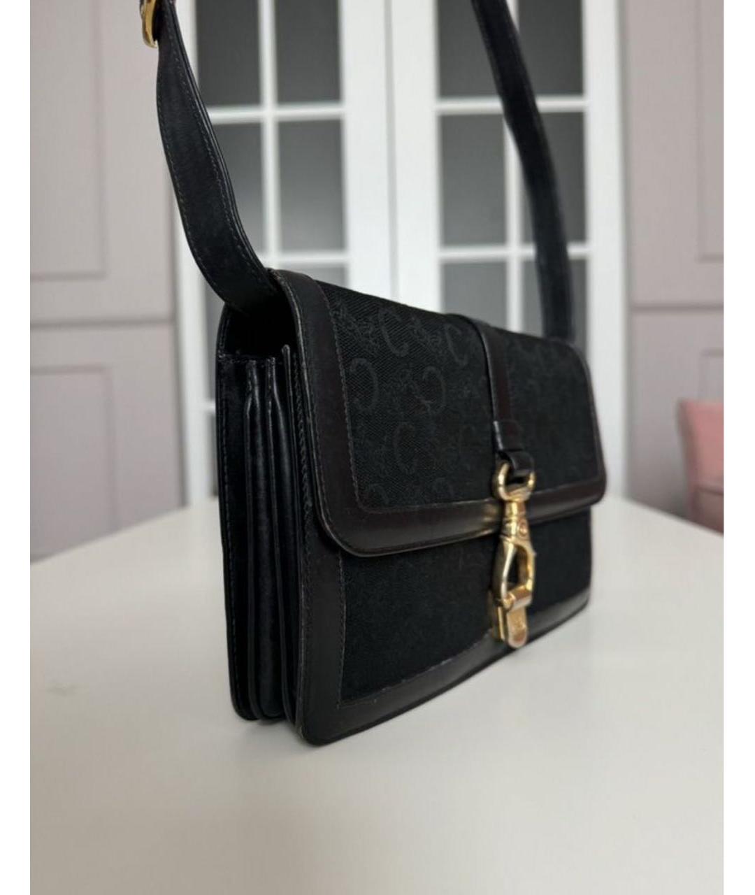 CELINE Черная кожаная сумка через плечо, фото 2