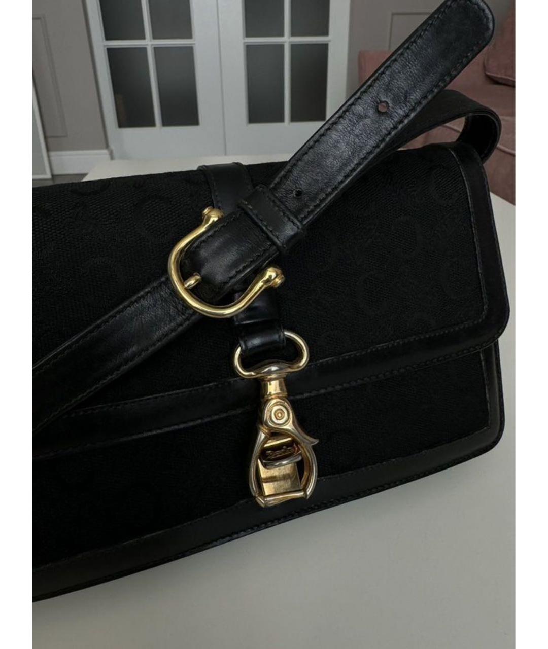 CELINE Черная кожаная сумка через плечо, фото 7