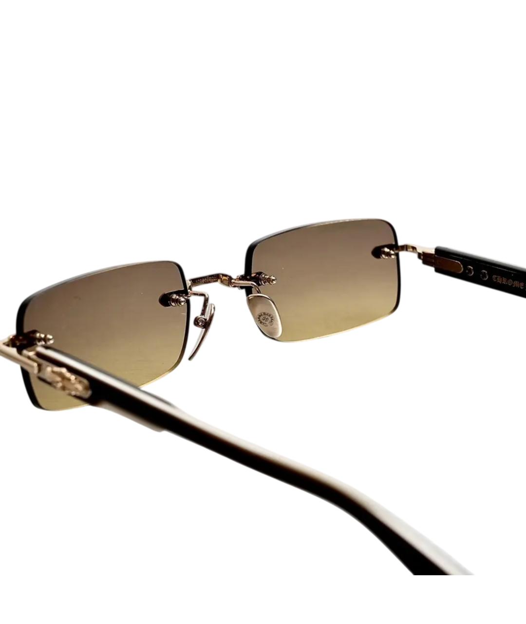 CHROME HEARTS Коричневые металлические солнцезащитные очки, фото 5