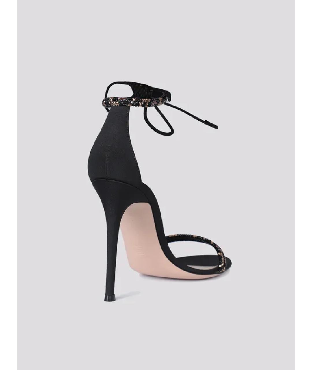 GIANVITO ROSSI Черные кожаные босоножки, фото 3