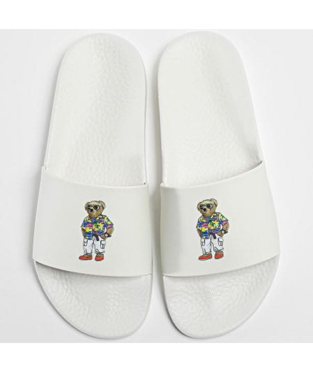 POLO RALPH LAUREN Белые шлепанцы, фото 3