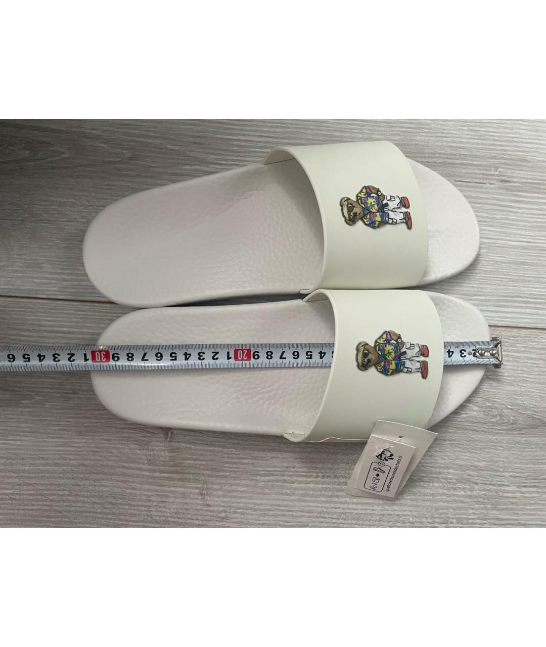 POLO RALPH LAUREN Белые шлепанцы, фото 8