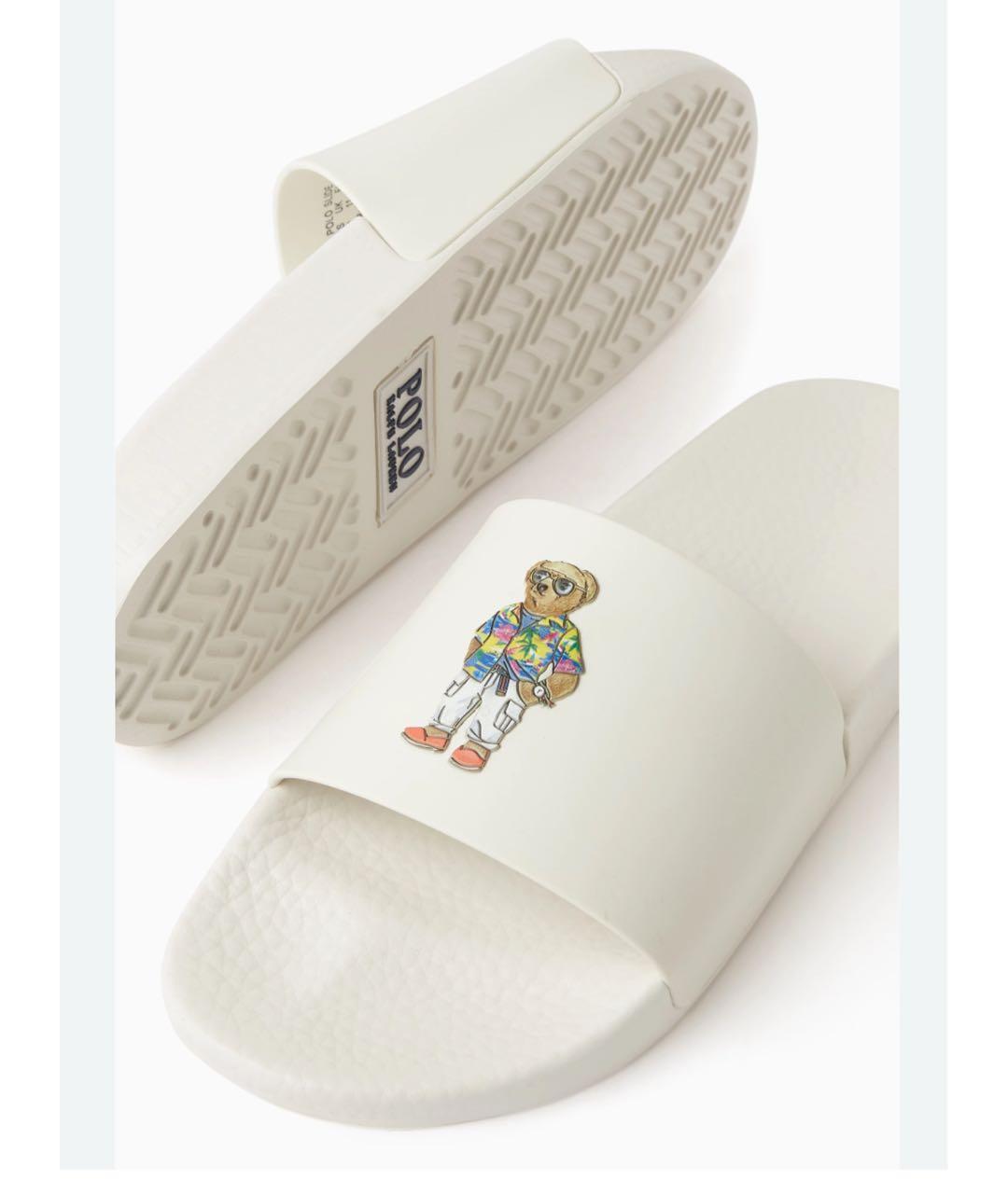 POLO RALPH LAUREN Белые шлепанцы, фото 4