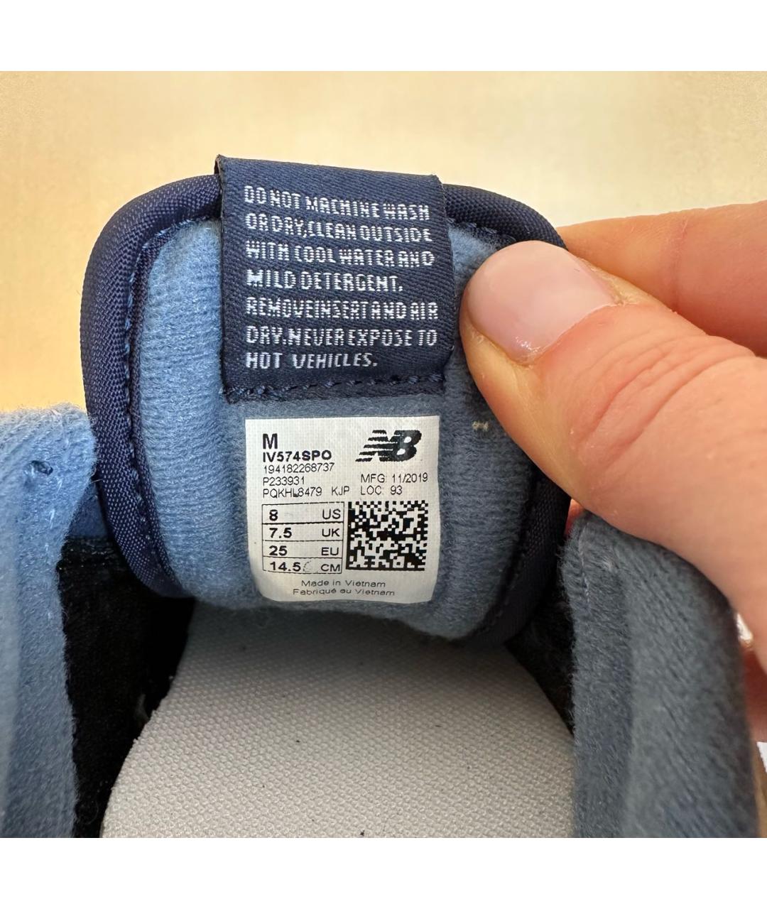 NEW BALANCE Темно-синие замшевые кеды, фото 6