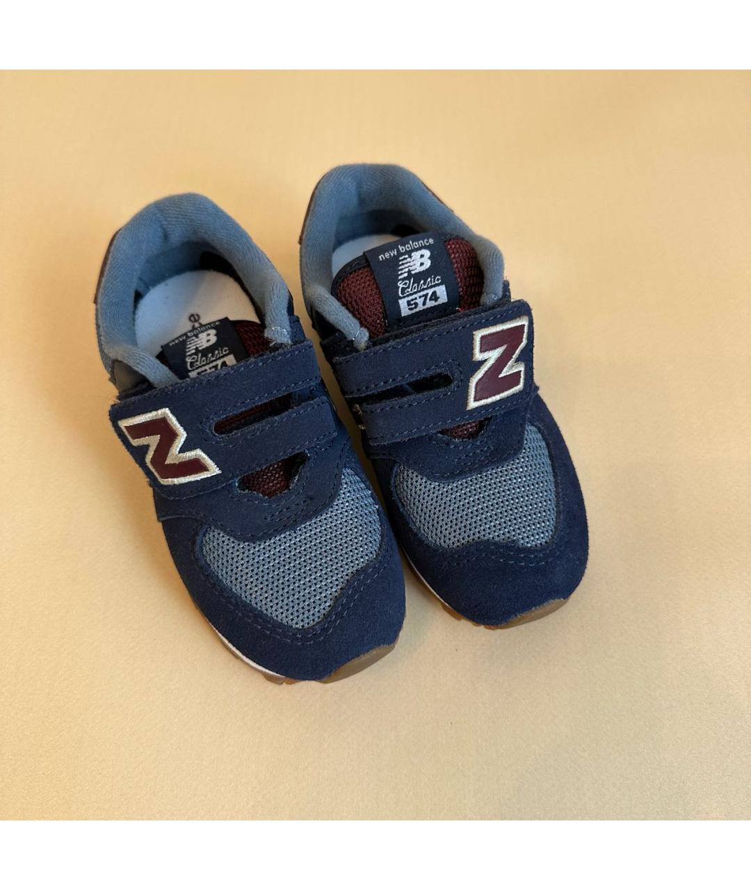 NEW BALANCE Темно-синие замшевые кеды, фото 2