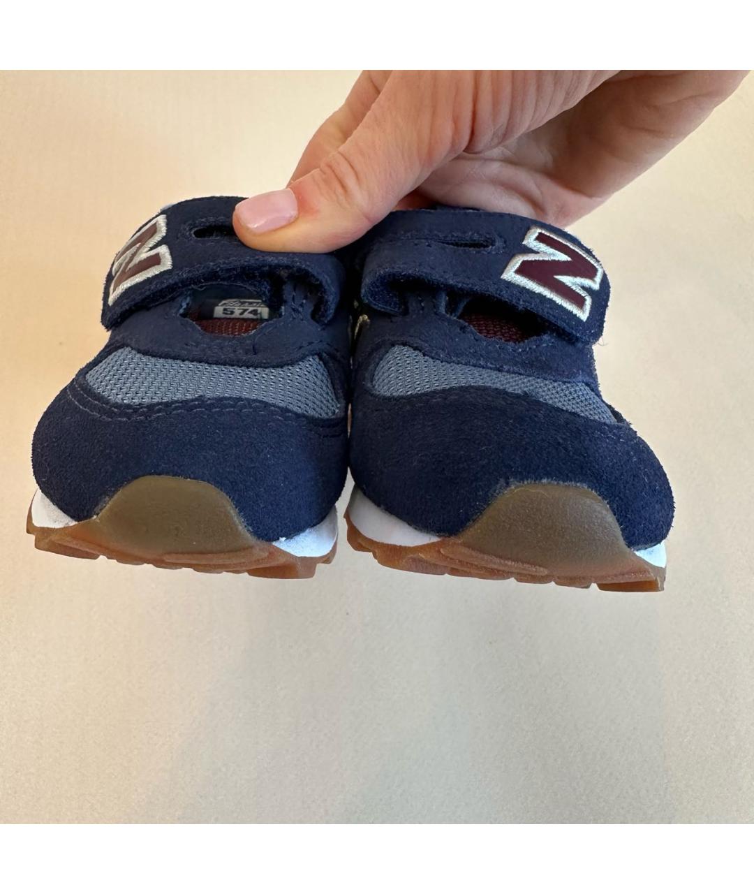 NEW BALANCE Темно-синие замшевые кеды, фото 7