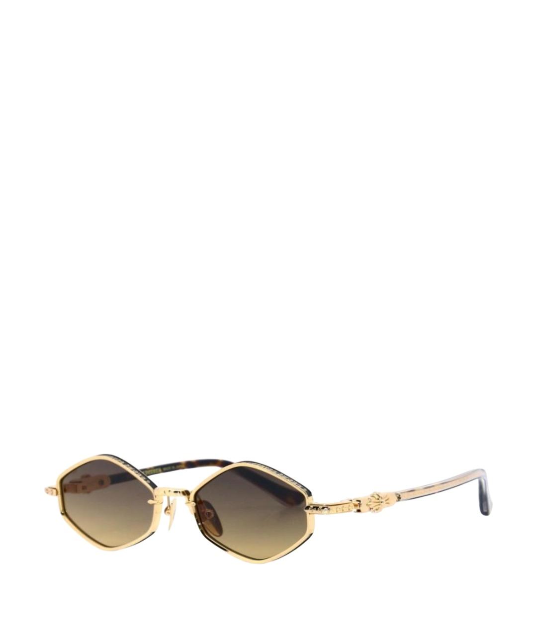 CHROME HEARTS Коричневые металлические солнцезащитные очки, фото 1