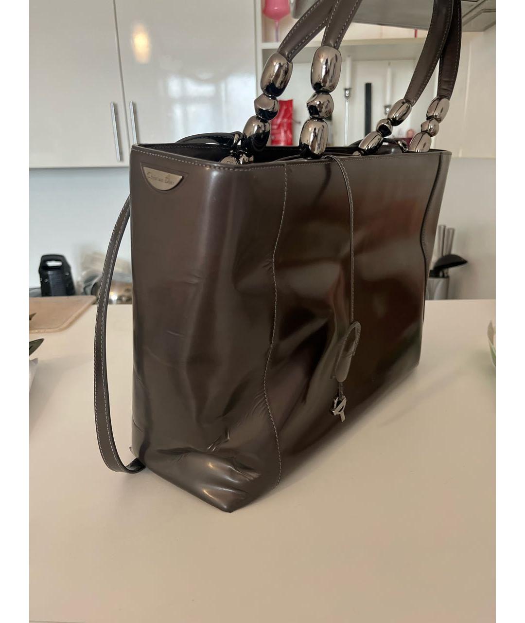 CHRISTIAN DIOR Серая сумка с короткими ручками, фото 2