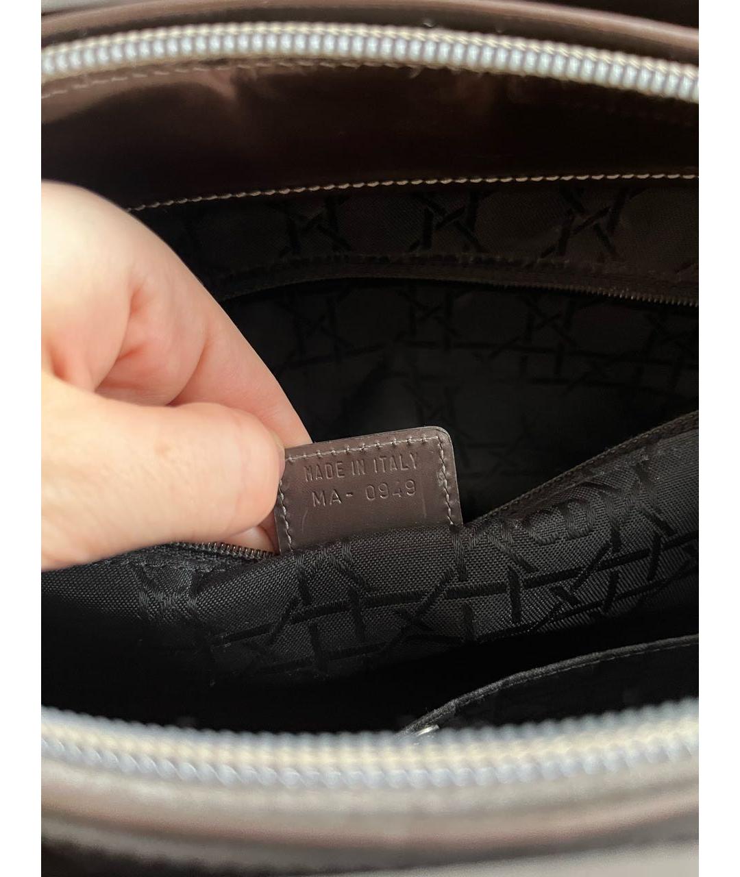 CHRISTIAN DIOR Серая сумка с короткими ручками, фото 5