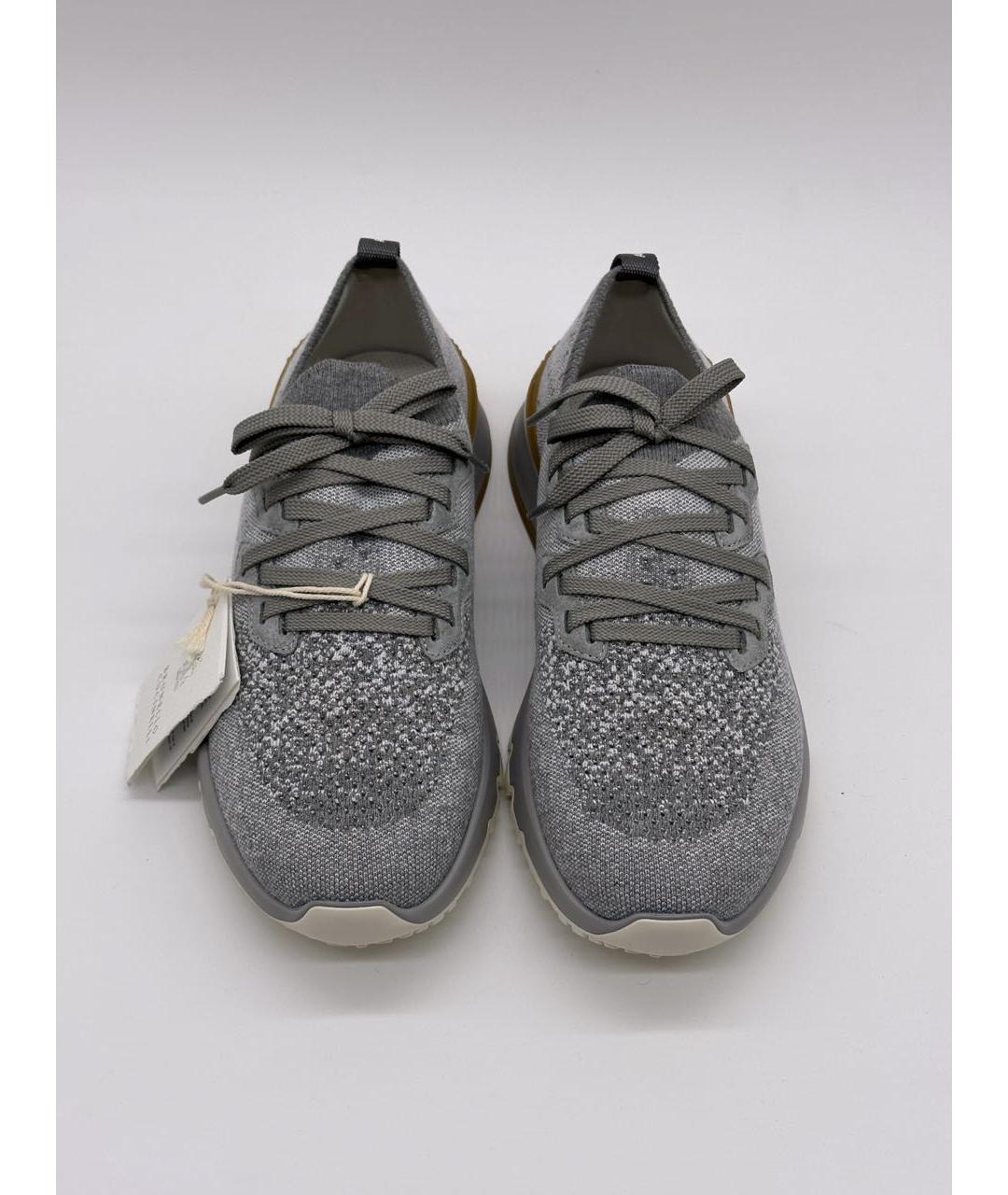 BRUNELLO CUCINELLI Серые низкие кроссовки / кеды, фото 2