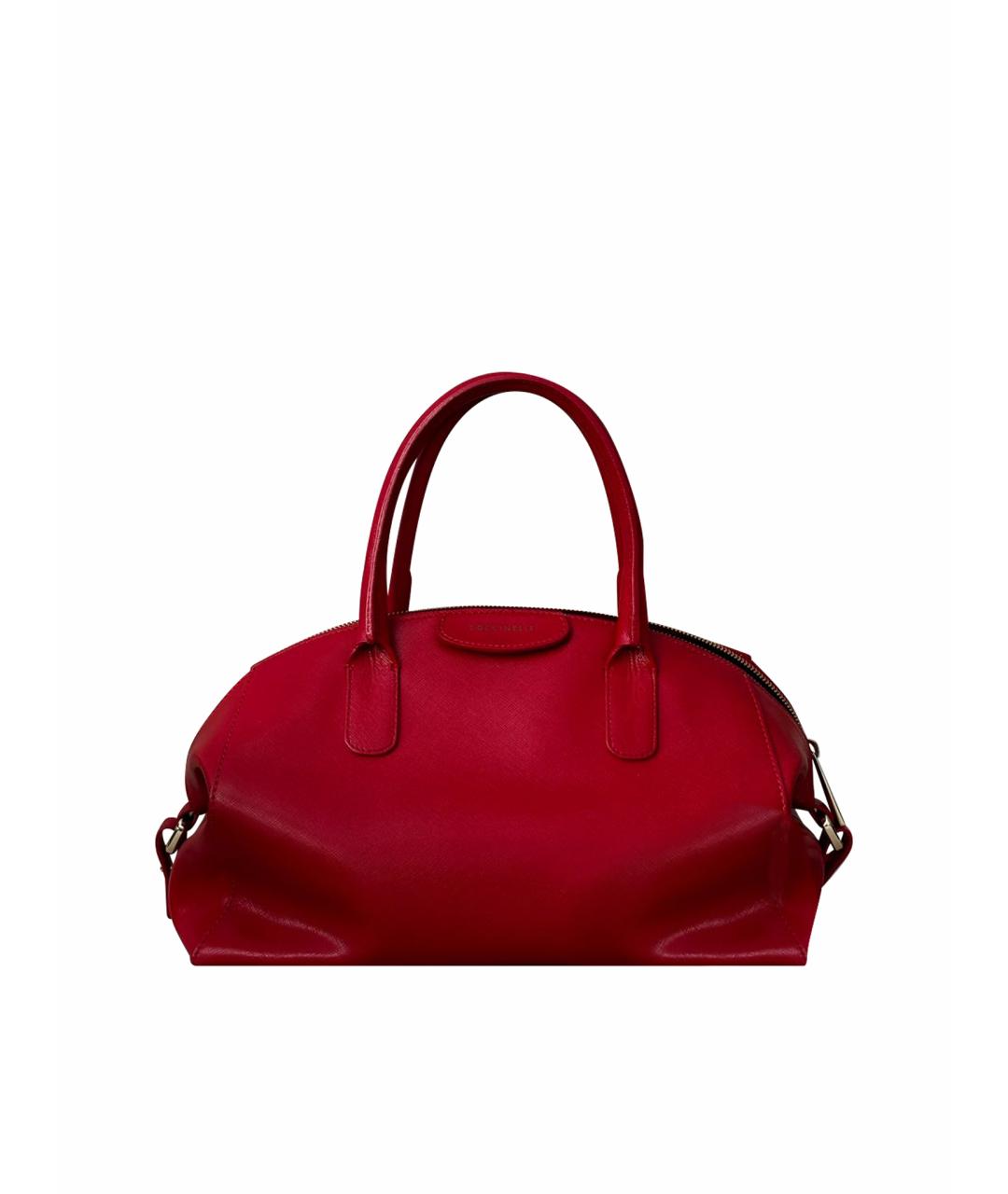 COCCINELLE Красная кожаная сумка с короткими ручками, фото 1