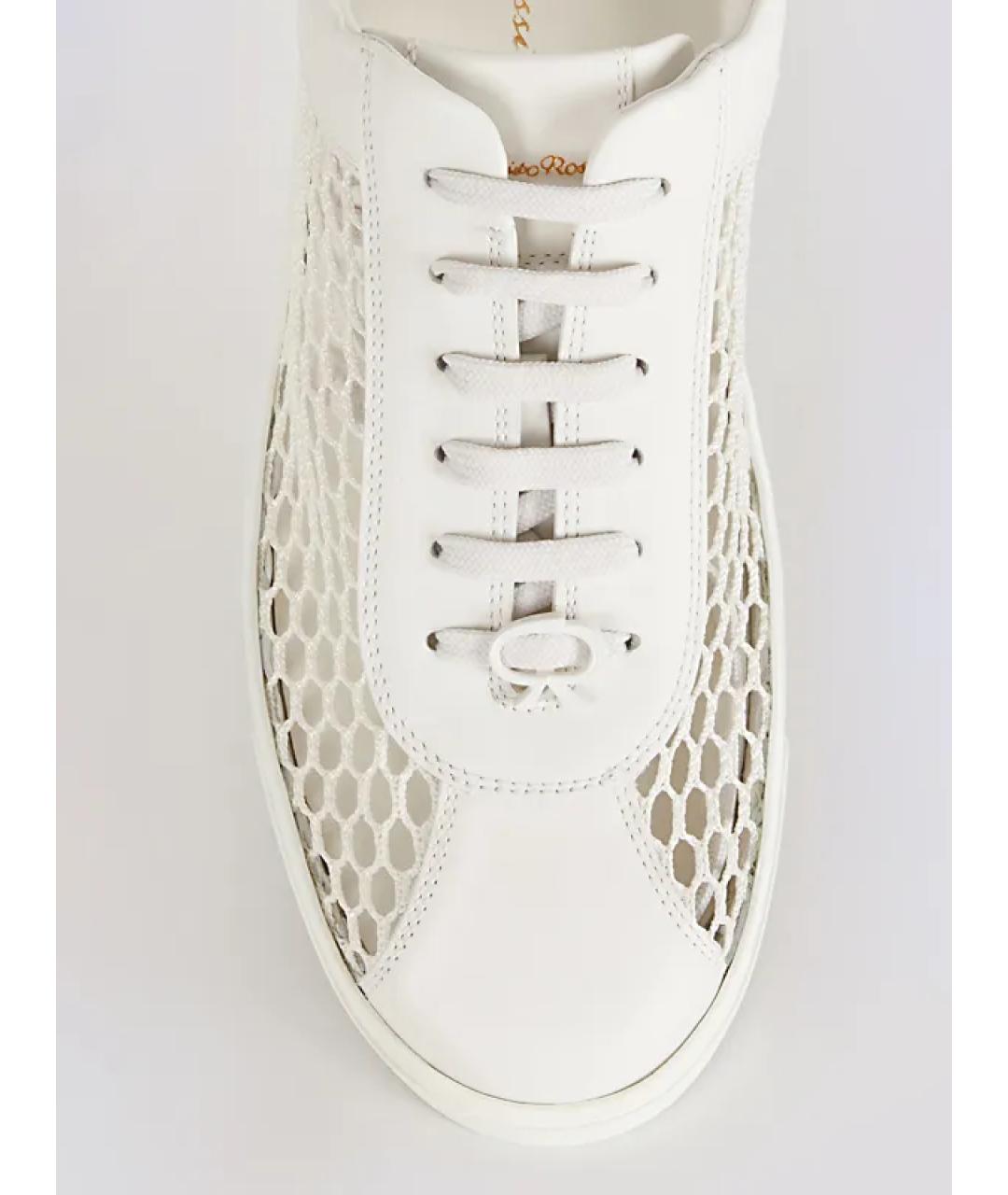 GIANVITO ROSSI Белые кожаные кеды, фото 4