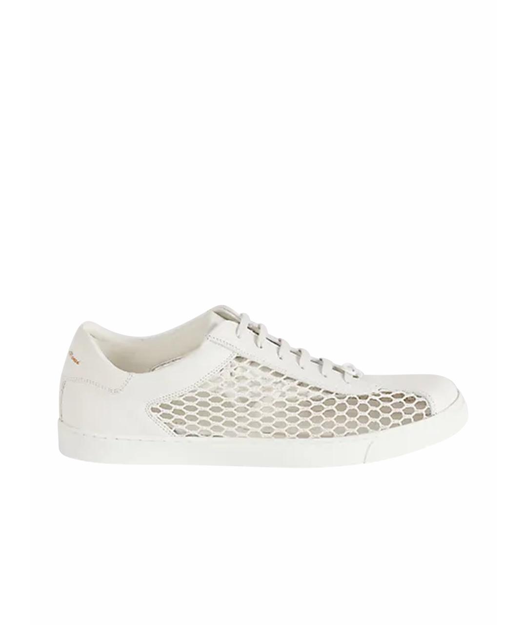 GIANVITO ROSSI Белые кожаные кеды, фото 1