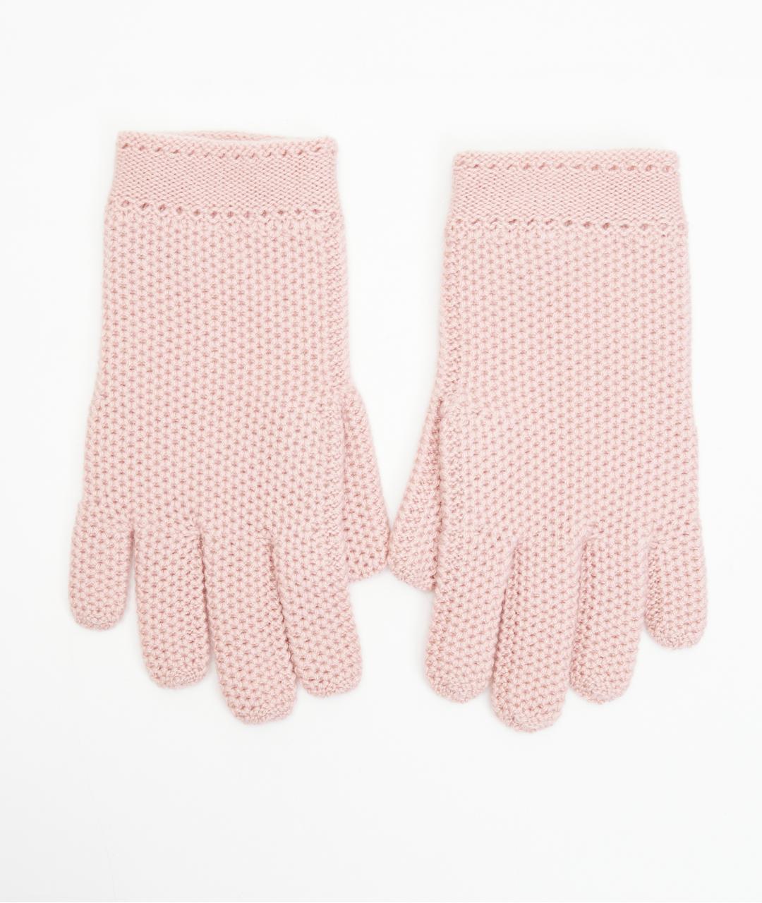 LORO PIANA Розовые кашемировые перчатки, фото 6
