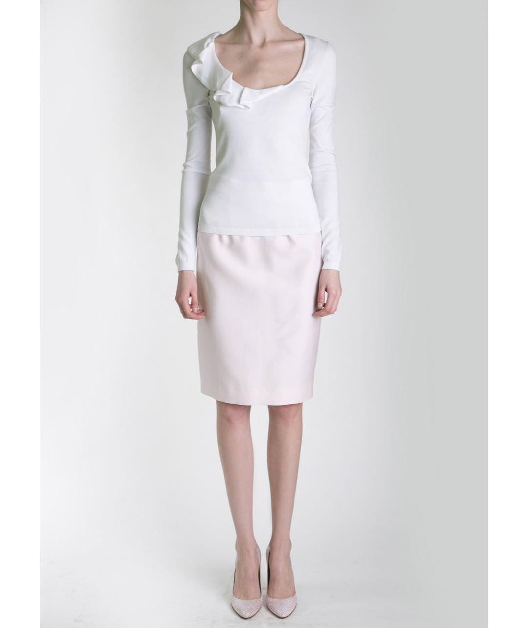 VALENTINO Розовая хлопковая юбка миди, фото 2