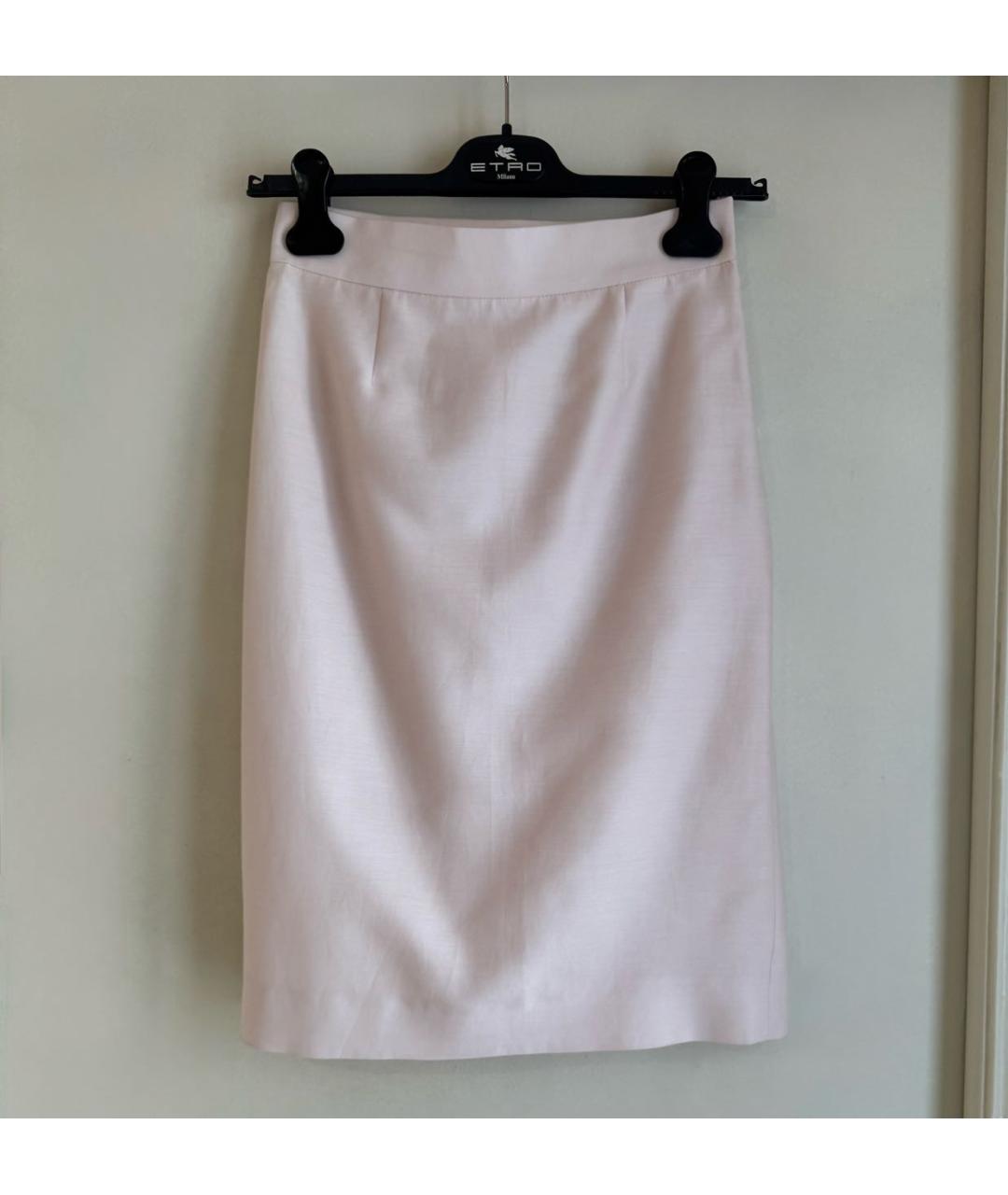 VALENTINO Розовая хлопковая юбка миди, фото 6