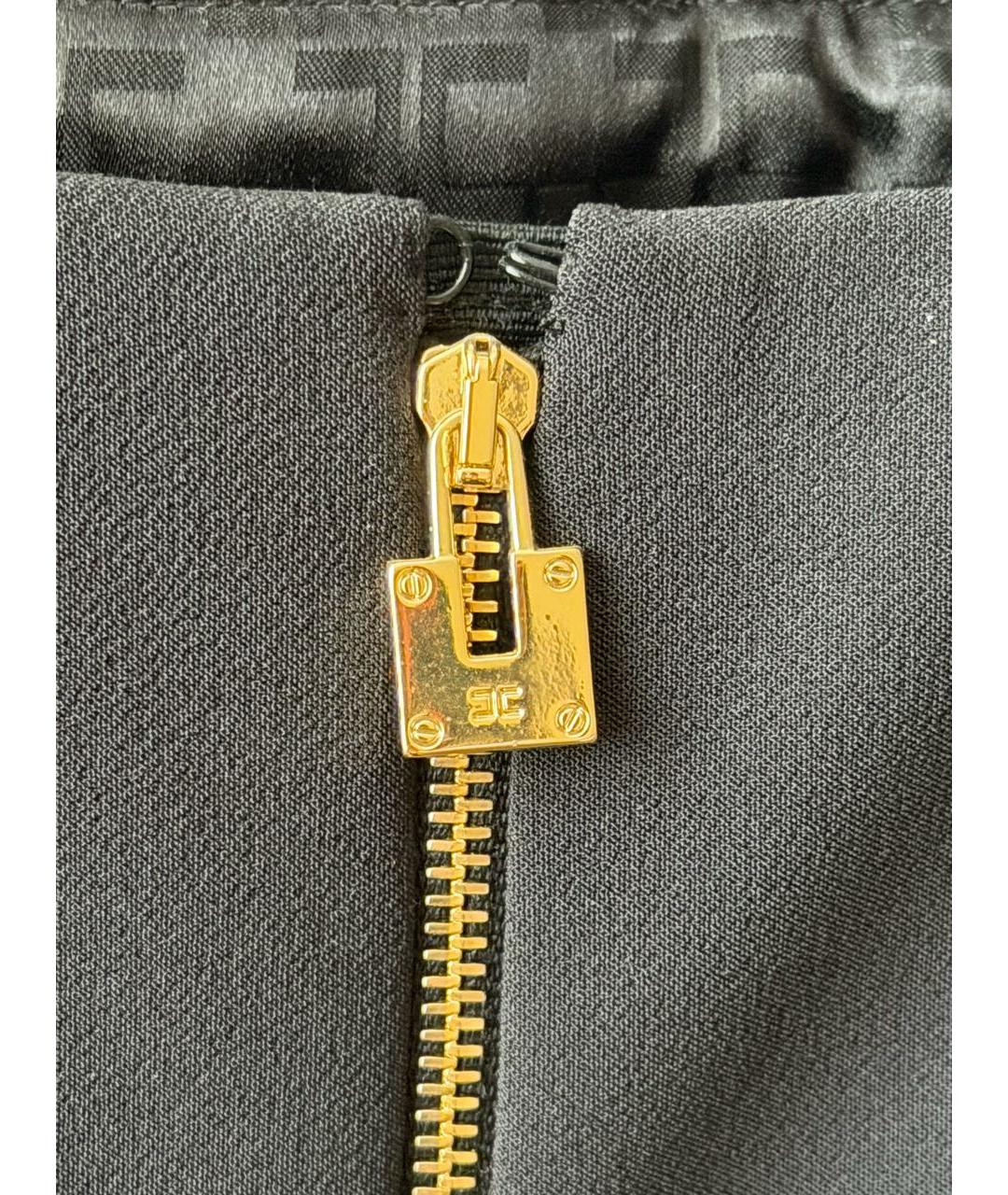 ELISABETTA FRANCHI Черное полиэстеровое коктейльное платье, фото 6