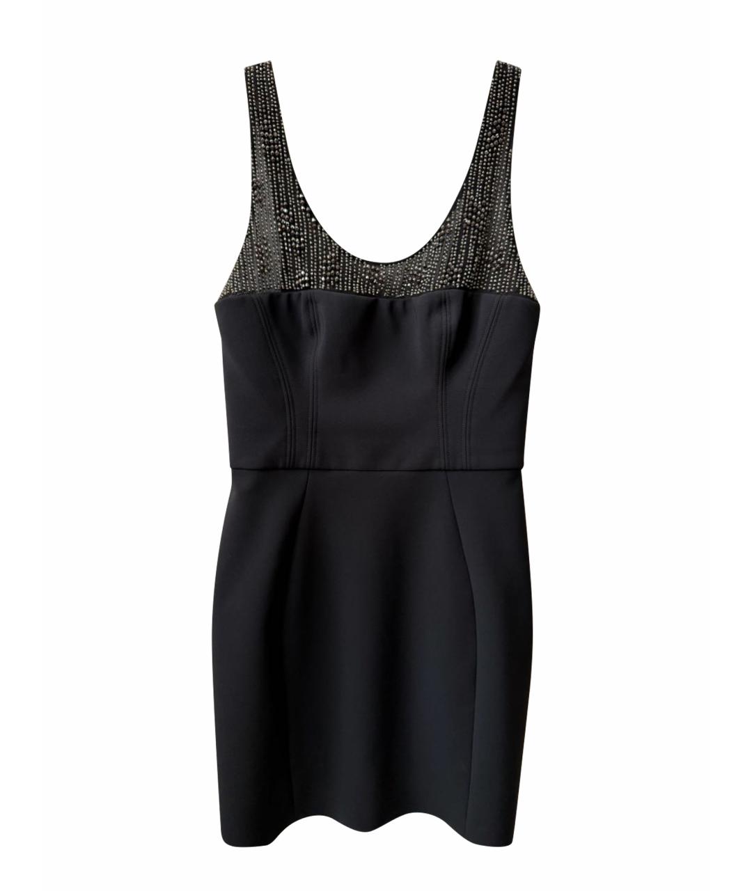 ELISABETTA FRANCHI Черное полиэстеровое коктейльное платье, фото 1