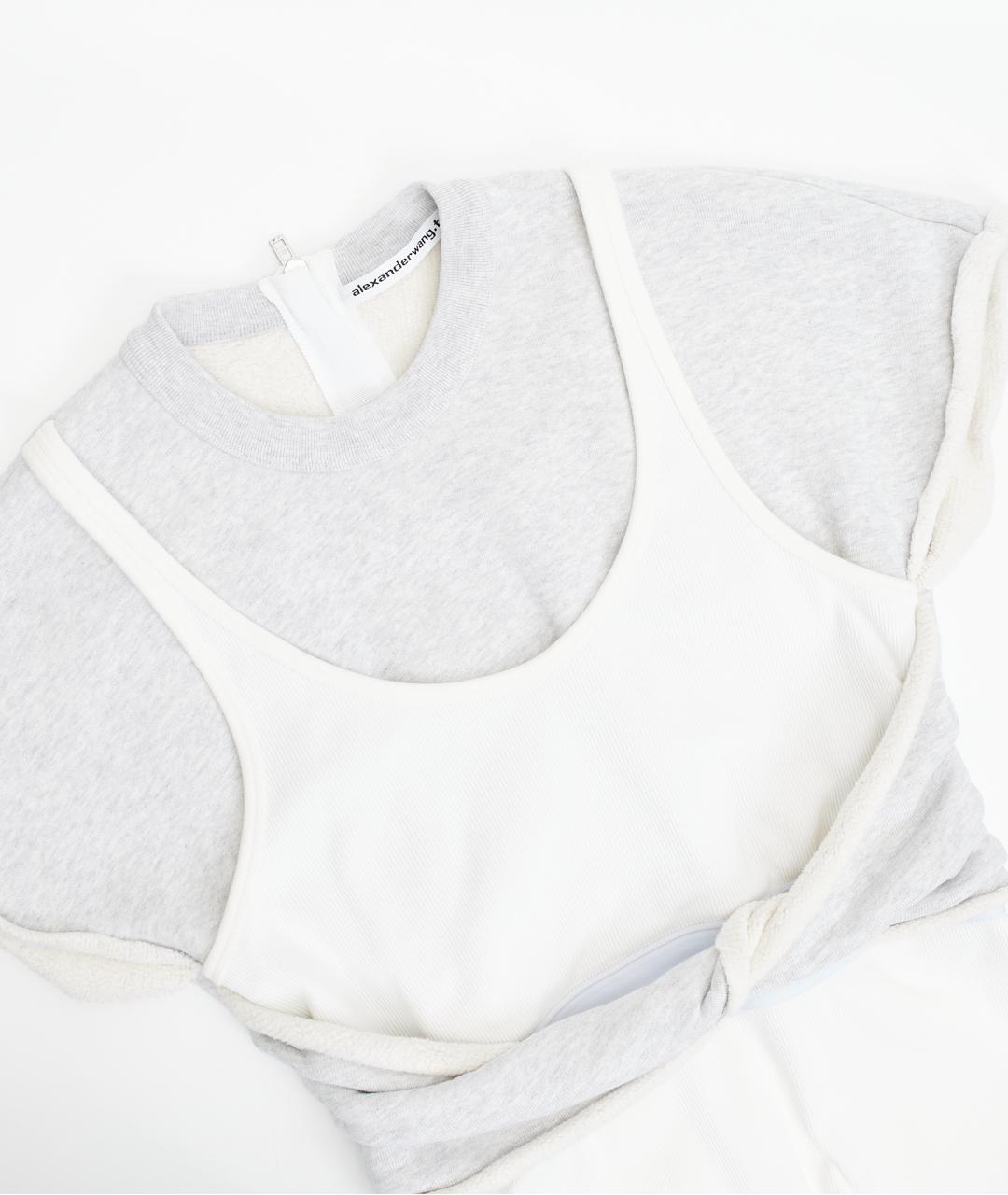 ALEXANDER WANG Белое хлопковое повседневное платье, фото 3