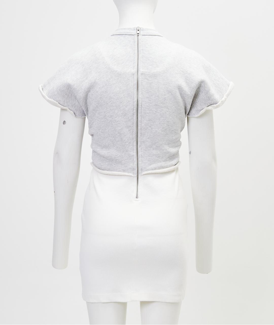 ALEXANDER WANG Белое хлопковое повседневное платье, фото 2