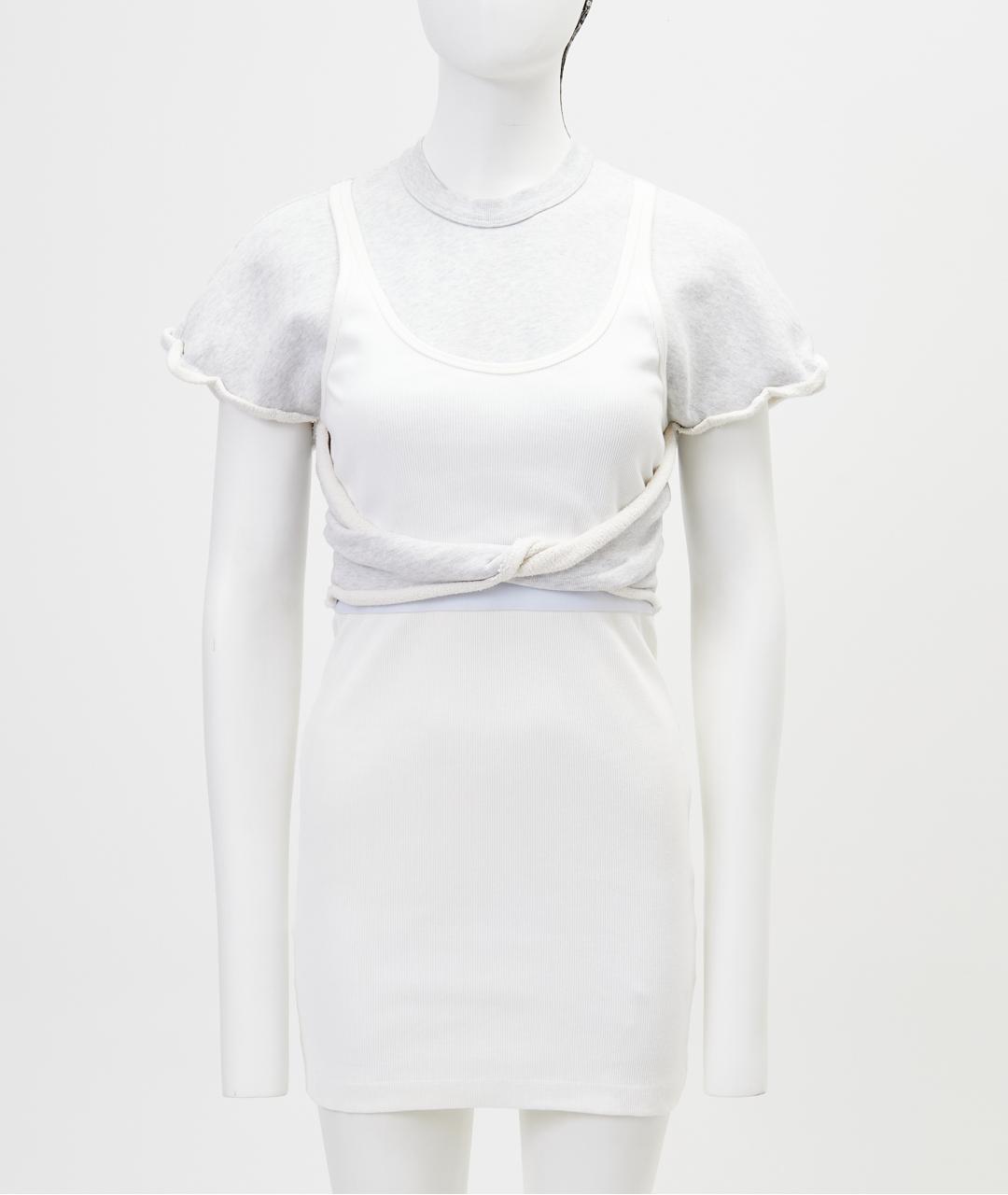 ALEXANDER WANG Белое хлопковое повседневное платье, фото 6