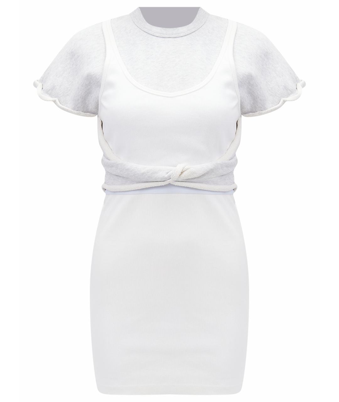 ALEXANDER WANG Белое хлопковое повседневное платье, фото 1