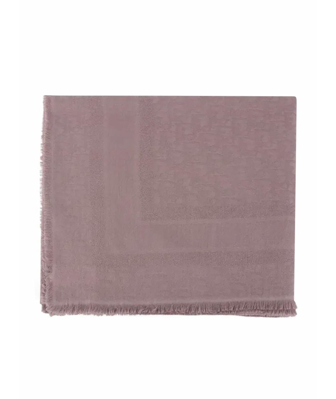 CHRISTIAN DIOR Розовый шерстяной платок, фото 1