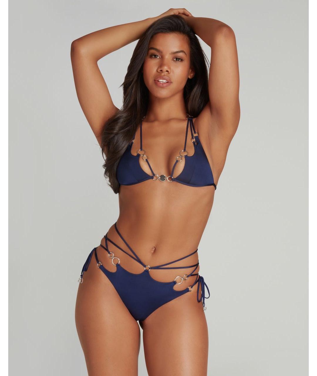 AGENT PROVOCATEUR Темно-синий полиамидовый купальник, фото 4