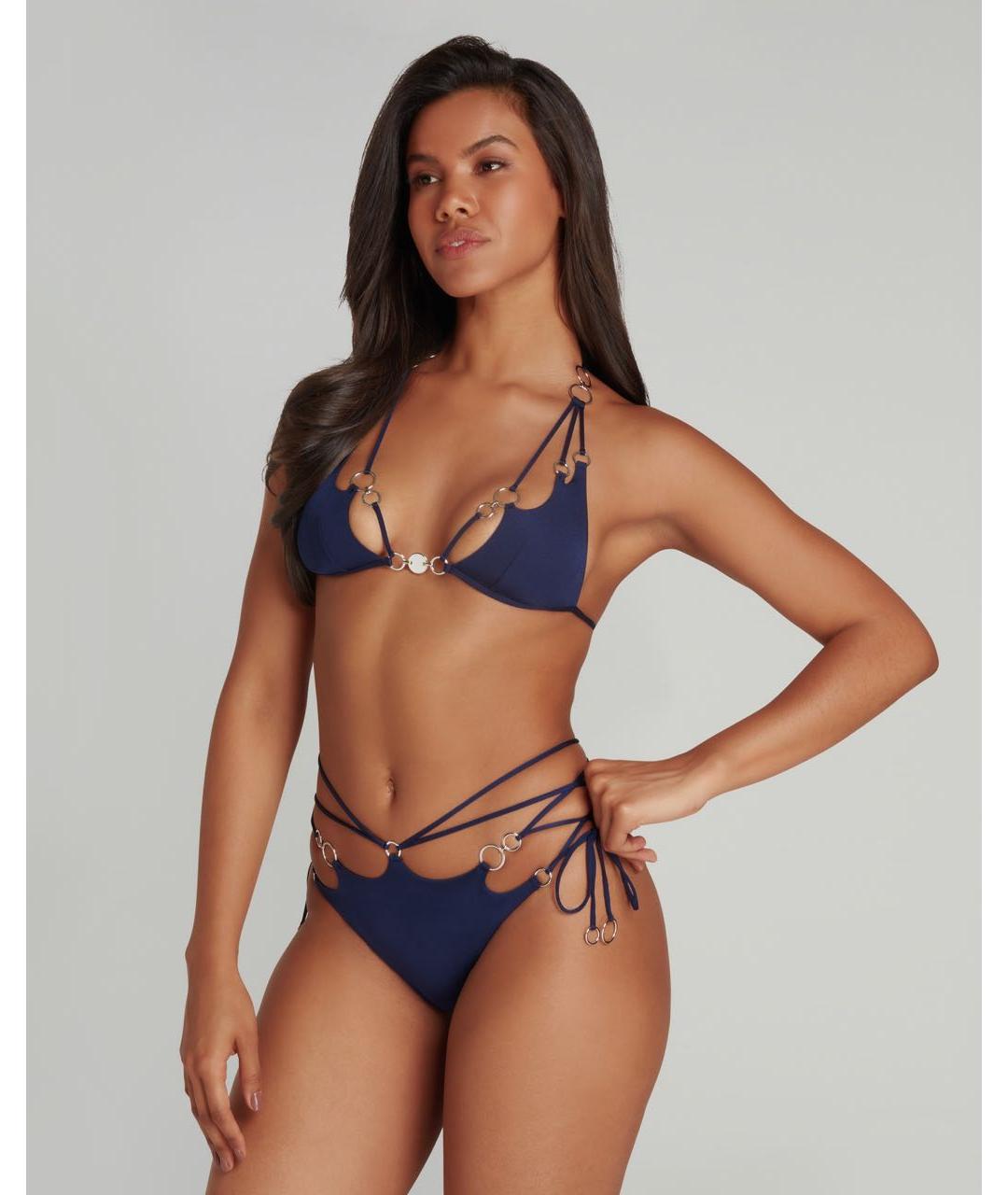 AGENT PROVOCATEUR Темно-синий полиамидовый купальник, фото 5