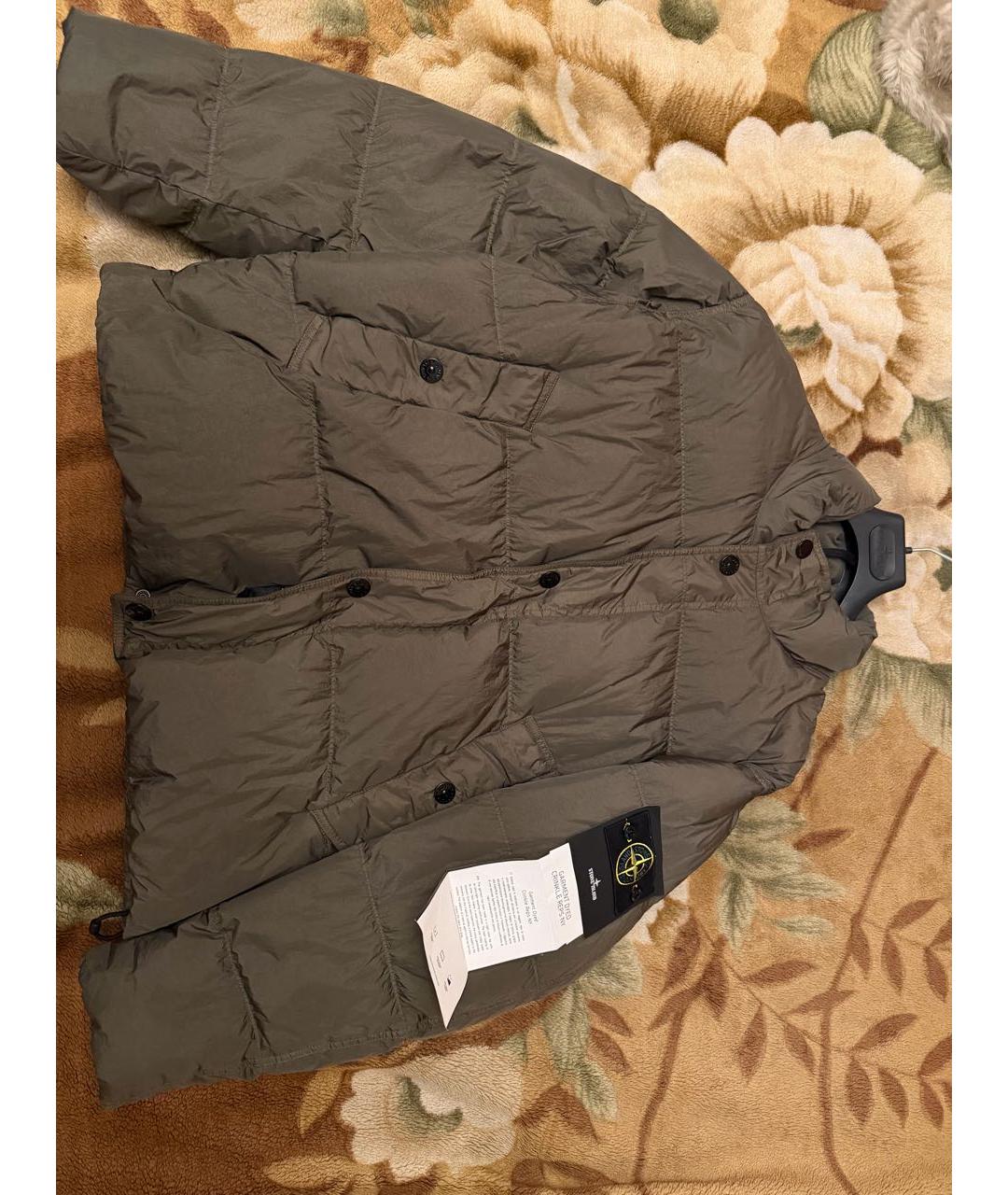 STONE ISLAND Хаки полиамидовая куртка, фото 4