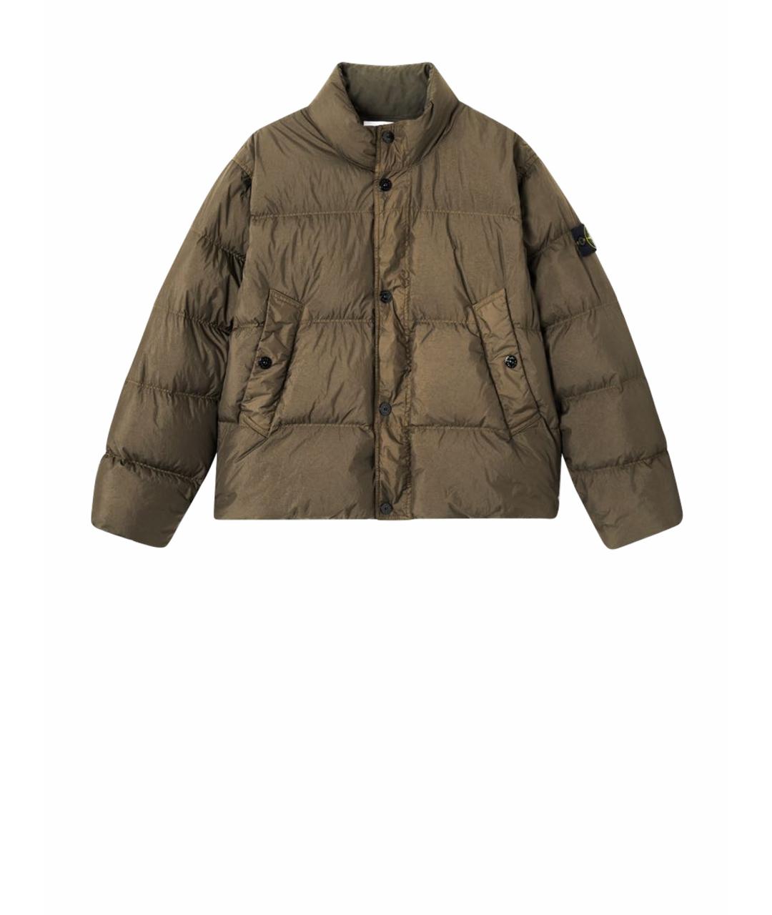 STONE ISLAND Хаки полиамидовая куртка, фото 1