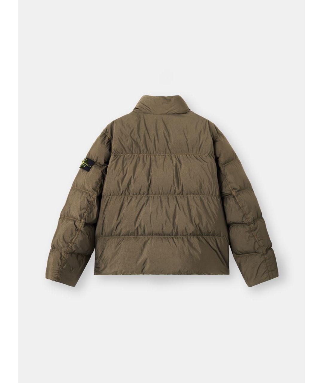 STONE ISLAND Хаки полиамидовая куртка, фото 2