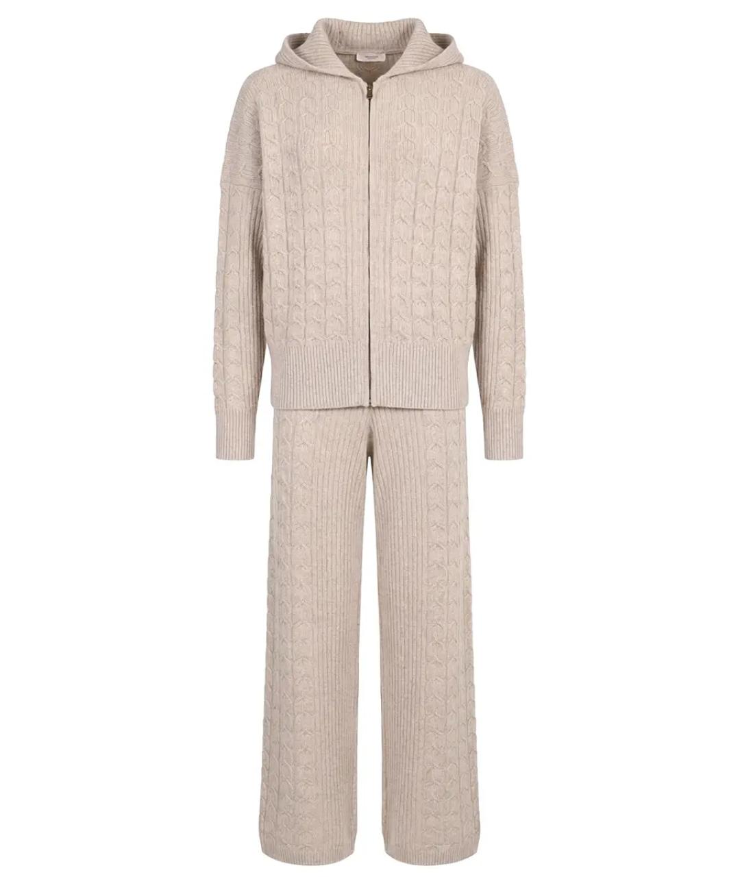 AGNONA Бежевый кашемировый костюм с брюками, фото 1