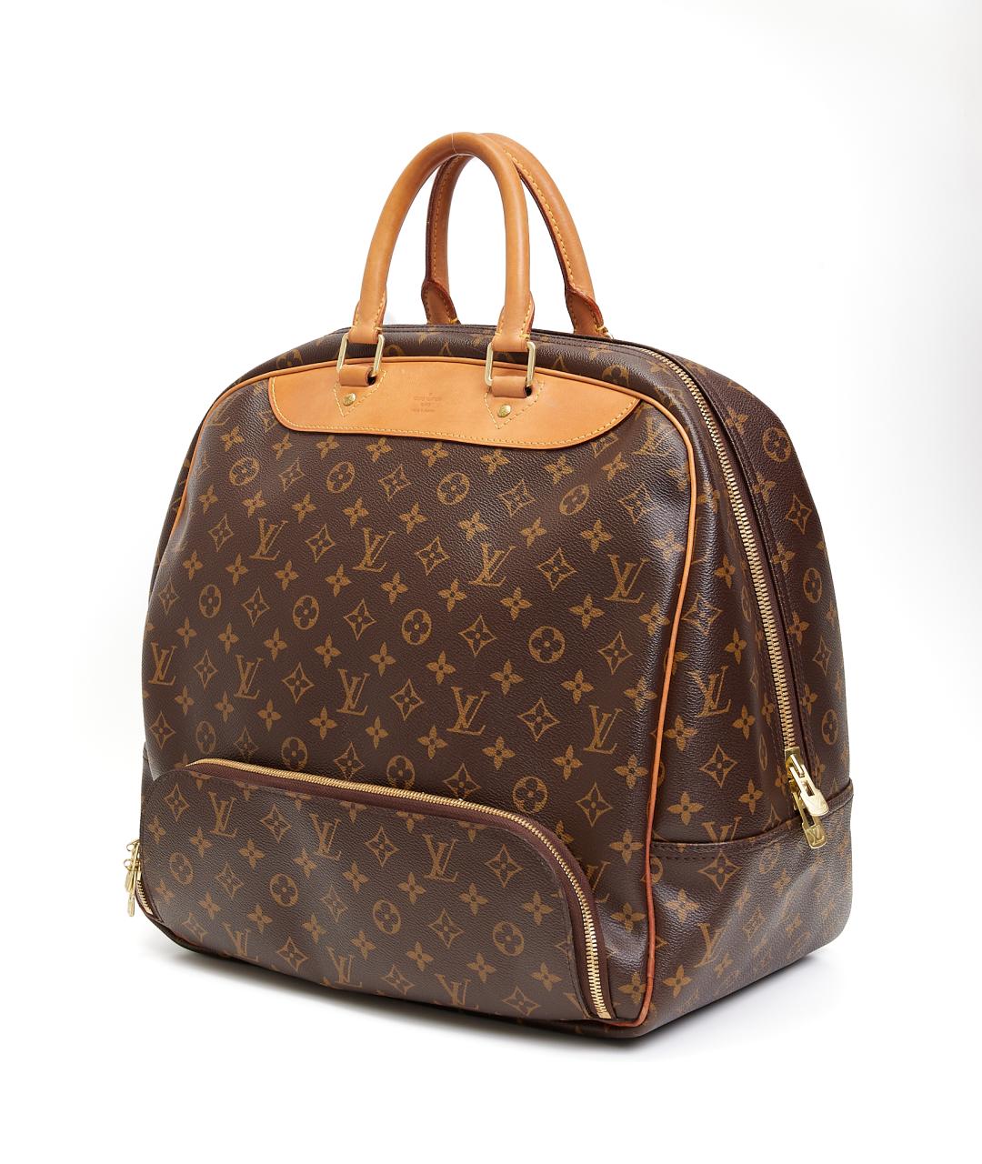 LOUIS VUITTON Коричневая кожаная дорожная/спортивная сумка, фото 2