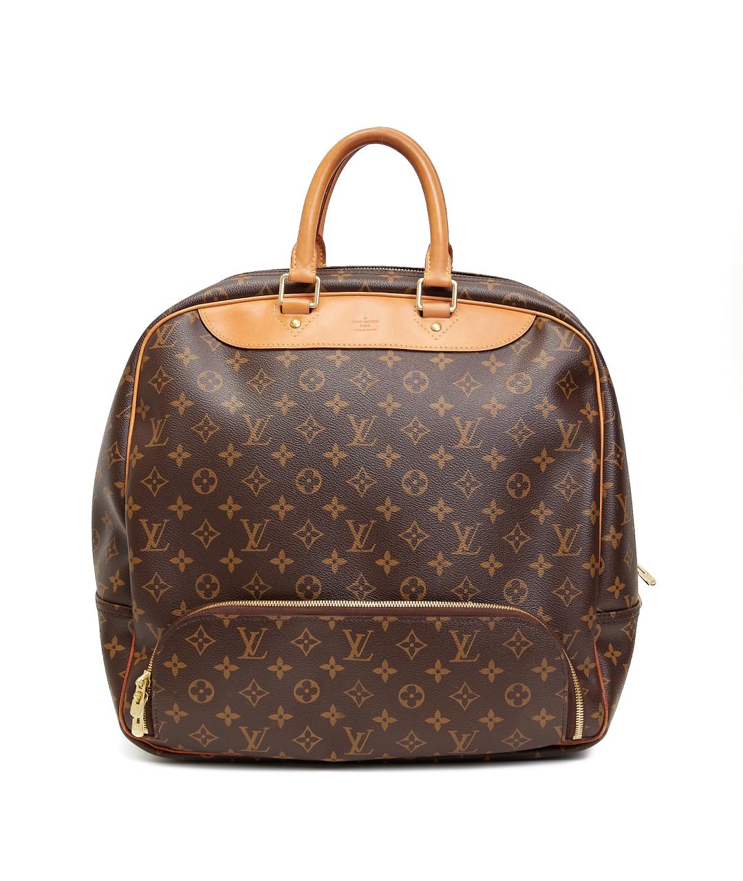 LOUIS VUITTON Коричневая кожаная дорожная/спортивная сумка, фото 8