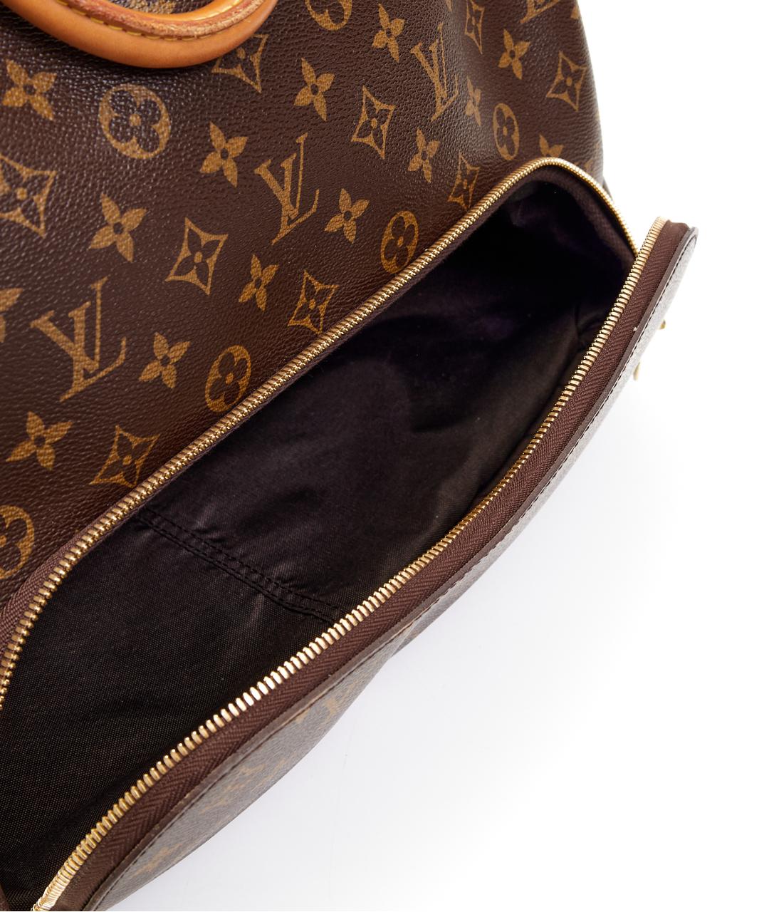 LOUIS VUITTON Коричневая кожаная дорожная/спортивная сумка, фото 6